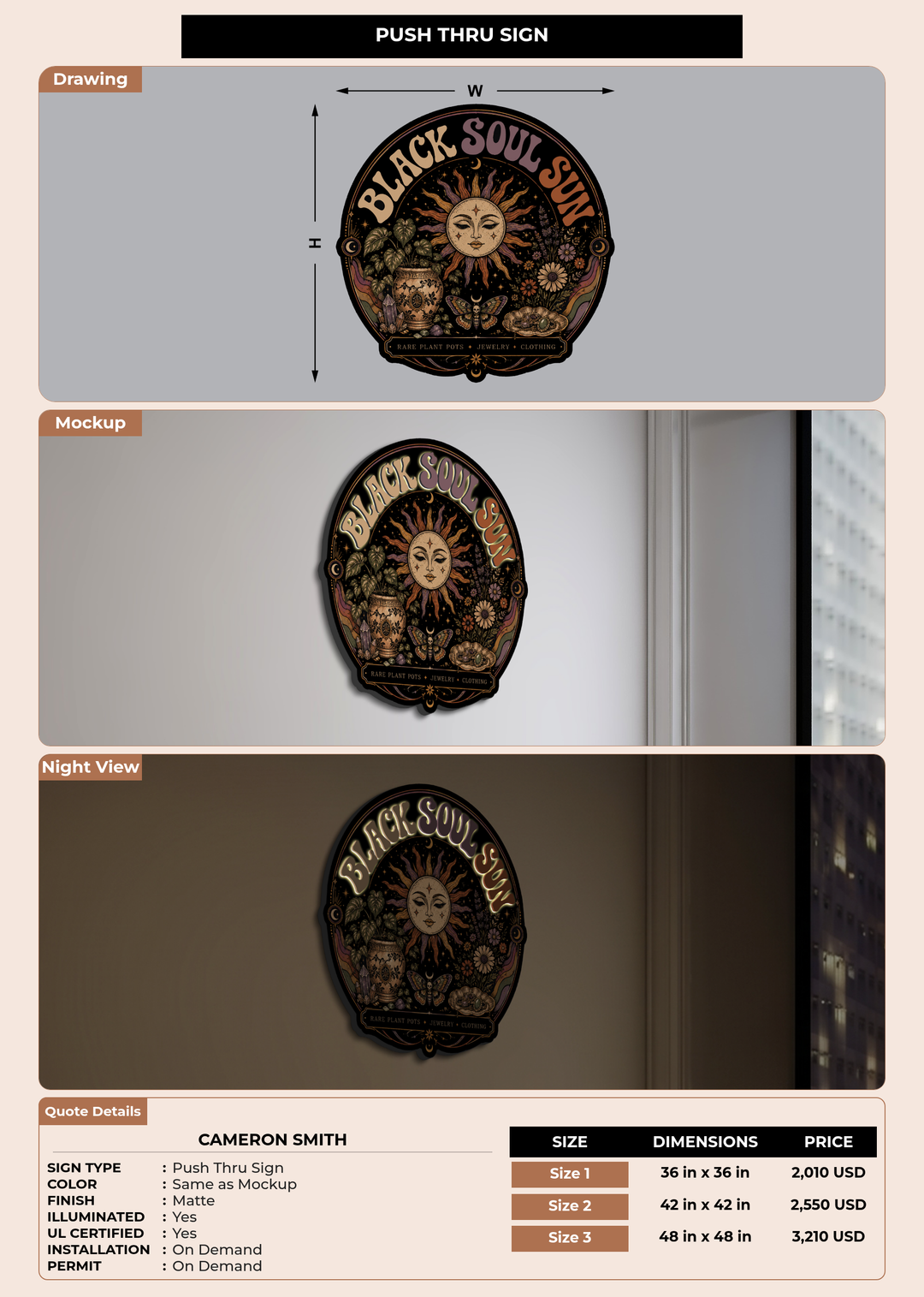 CUSTOM MOCKUP SIGN FOR Cameron Smith