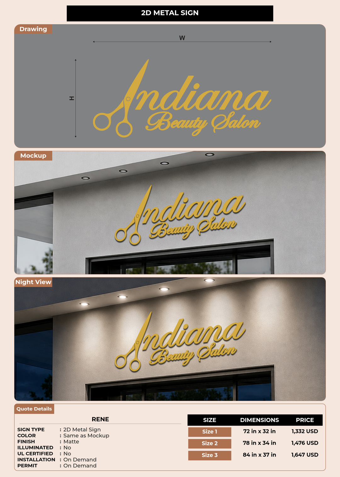 CUSTOM MOCKUP SIGN FOR Rene