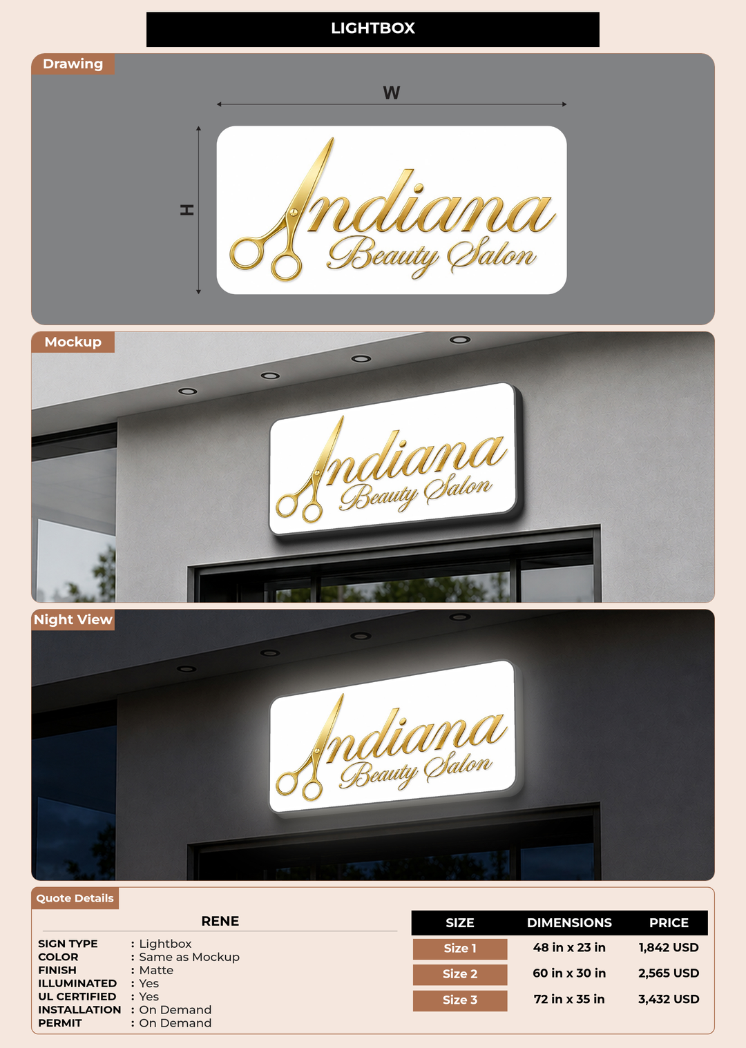 CUSTOM MOCKUP SIGN FOR Rene