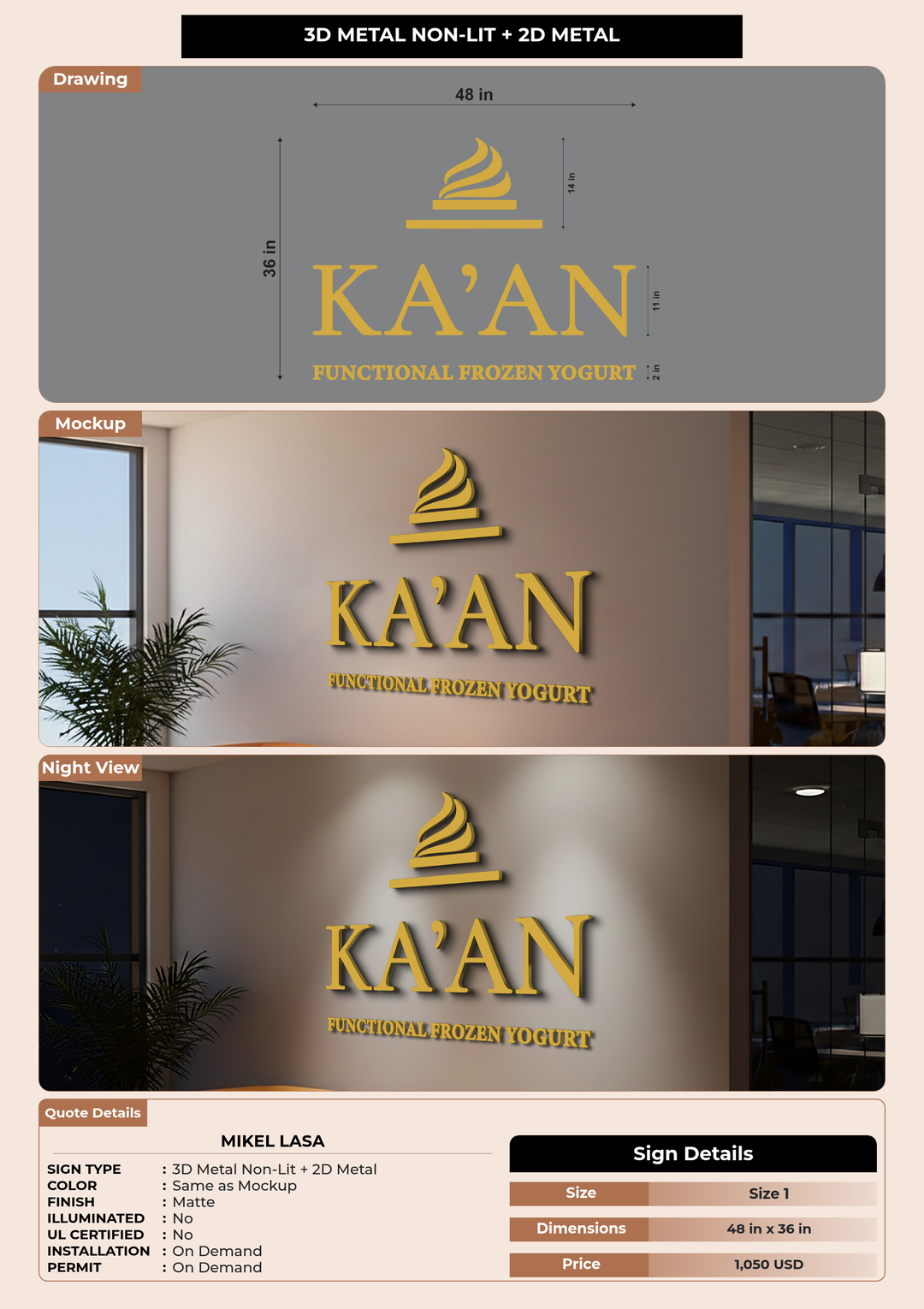CUSTOM MOCKUP SIGN FOR Mikel lasa