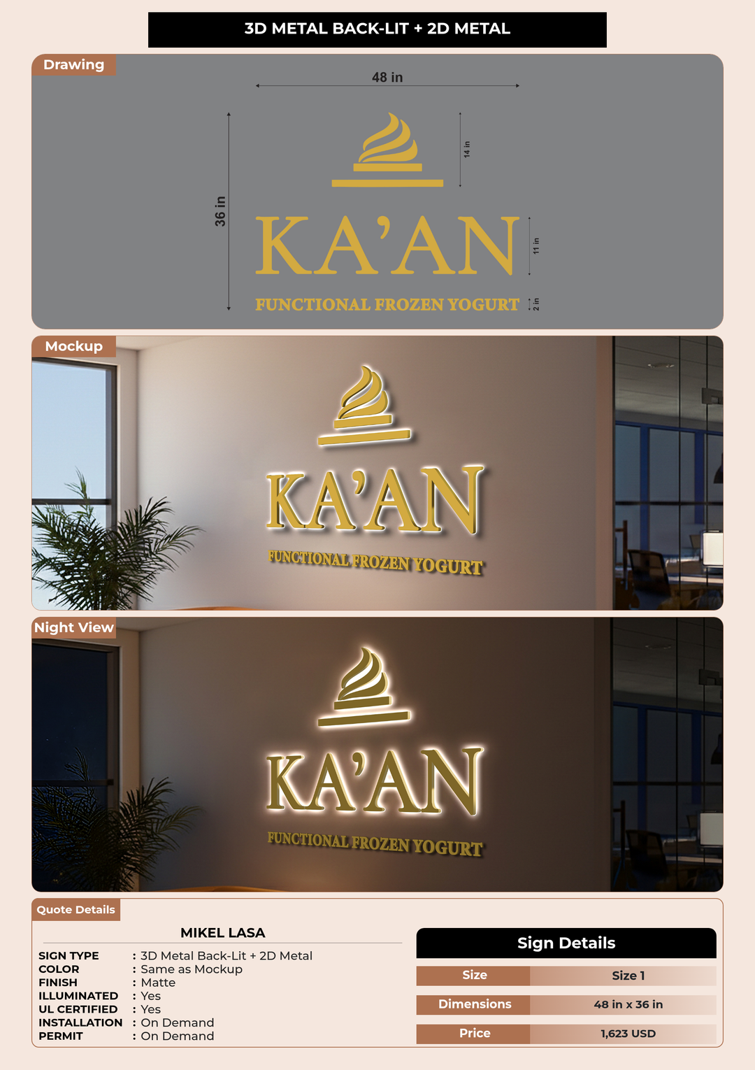 CUSTOM MOCKUP SIGN FOR Mikel lasa