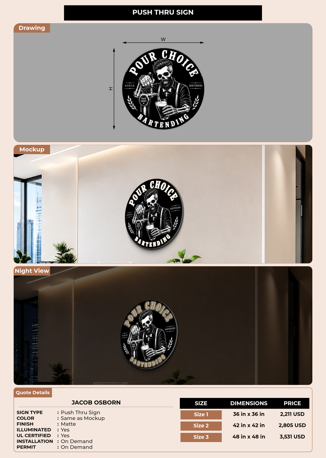 CUSTOM MOCKUP SIGN FOR Jacob osborn