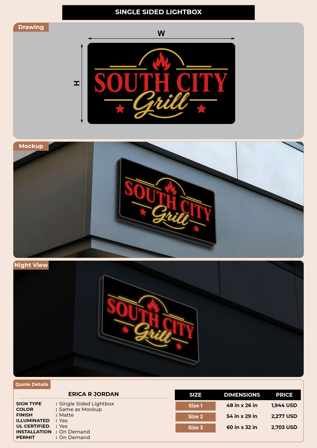 CUSTOM MOCKUP SIGN FOR Erica R Jordan