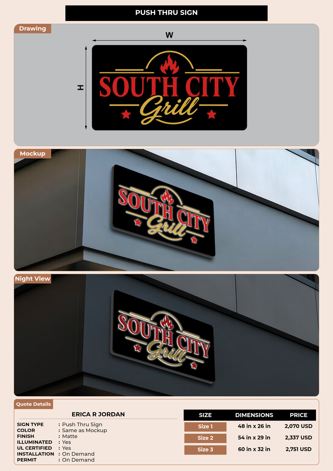 CUSTOM MOCKUP SIGN FOR Erica R Jordan