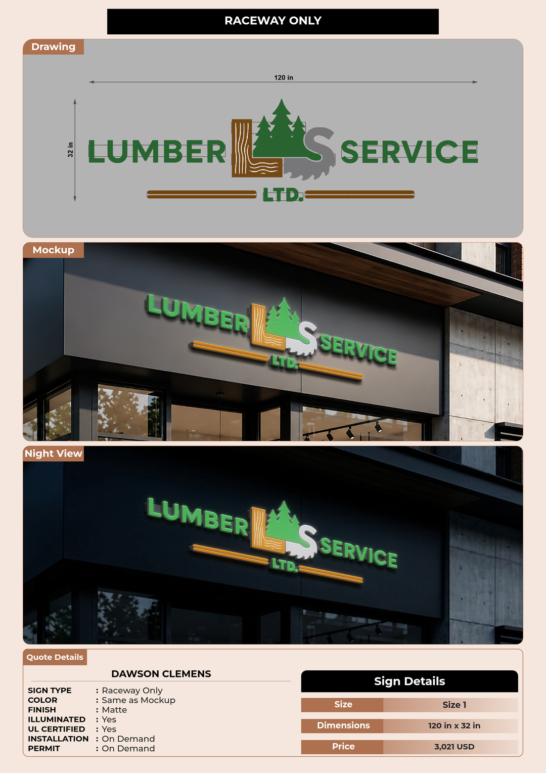 CUSTOM MOCKUP SIGN FOR Dawson Clemens