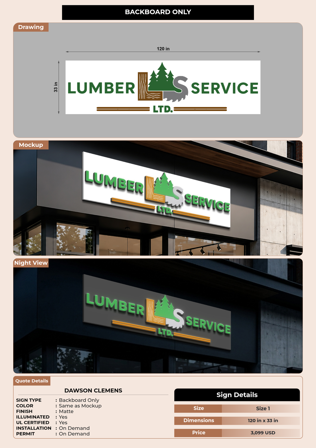CUSTOM MOCKUP SIGN FOR Dawson Clemens