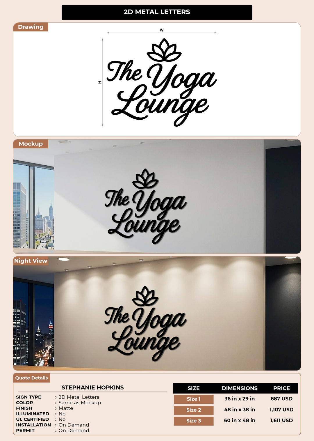 CUSTOM MOCKUP SIGN FOR Stephanie Hopkins