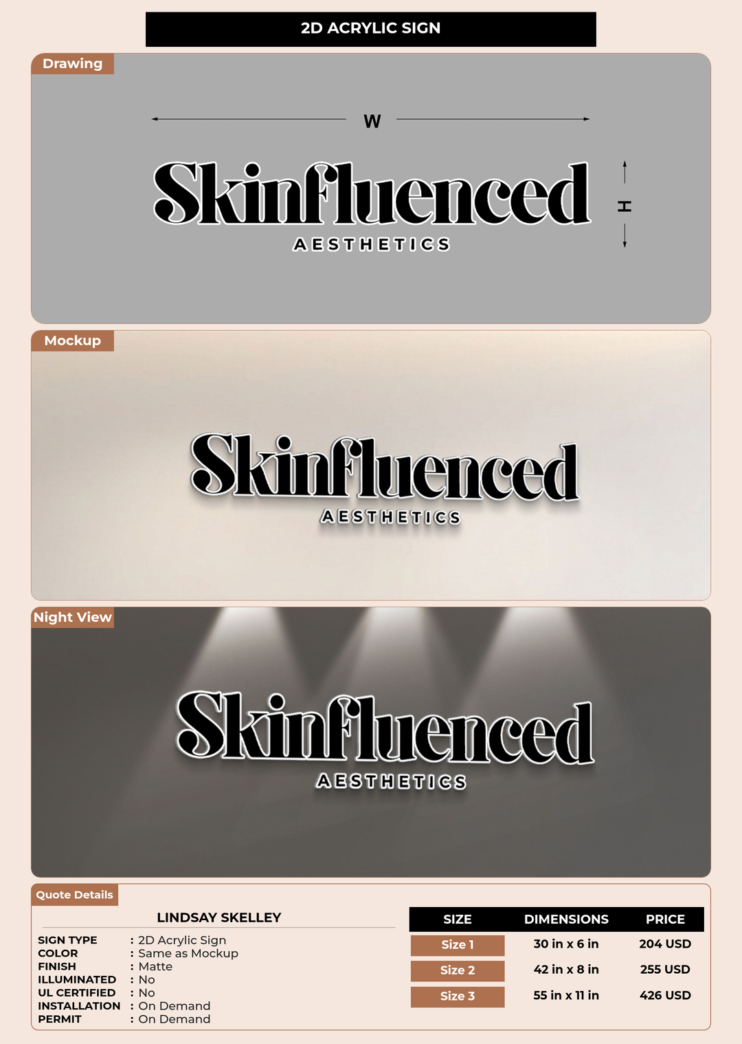 CUSTOM MOCKUP SIGN FOR Lindsay Skelley