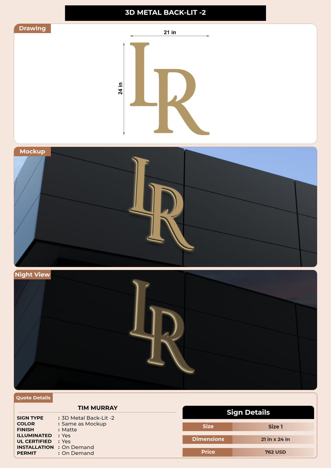 CUSTOM MOCKUP SIGN FOR Tim Murray