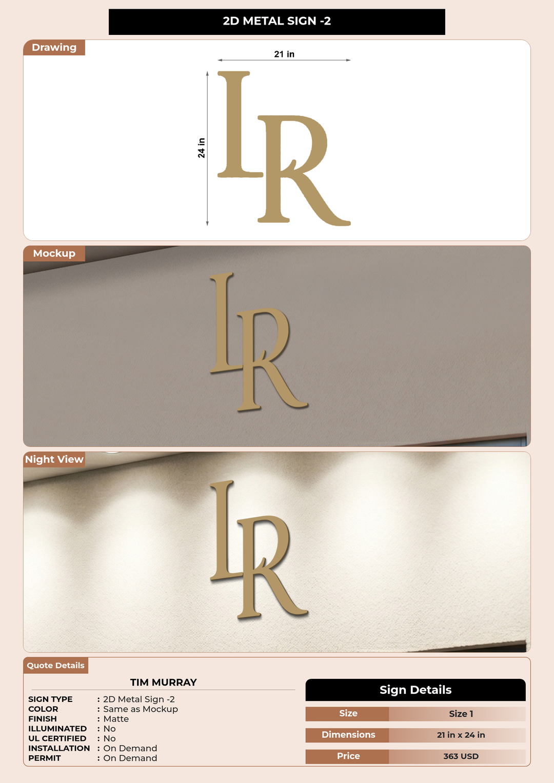 CUSTOM MOCKUP SIGN FOR Tim Murray
