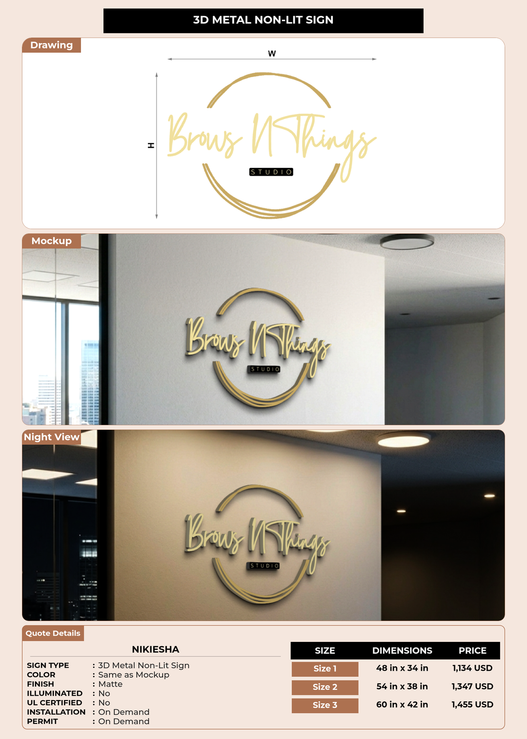 CUSTOM MOCKUP SIGN FOR Nikiesha