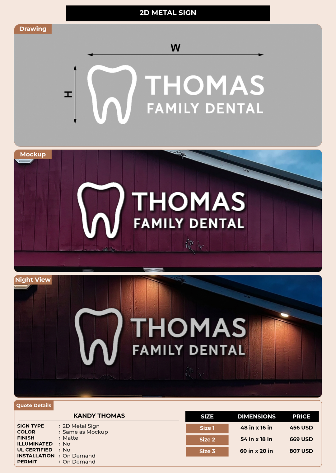 CUSTOM MOCKUP SIGN FOR Kandy Thomas