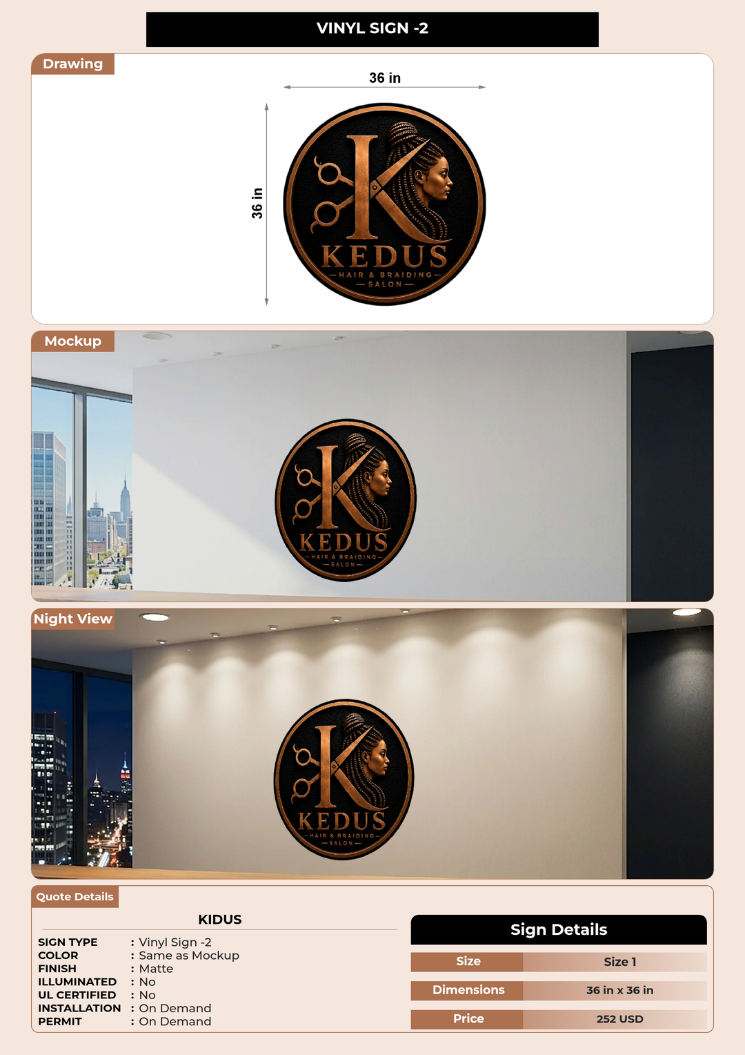 CUSTOM MOCKUP SIGN FOR Kidus