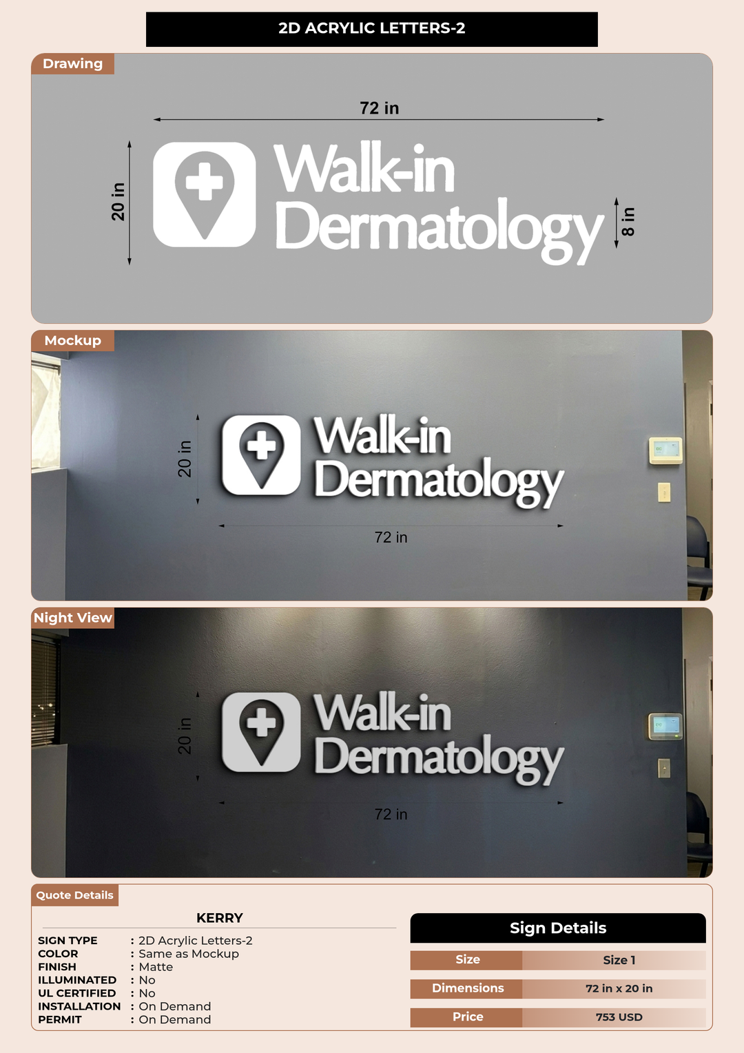 CUSTOM MOCKUP SIGN FOR Kerry