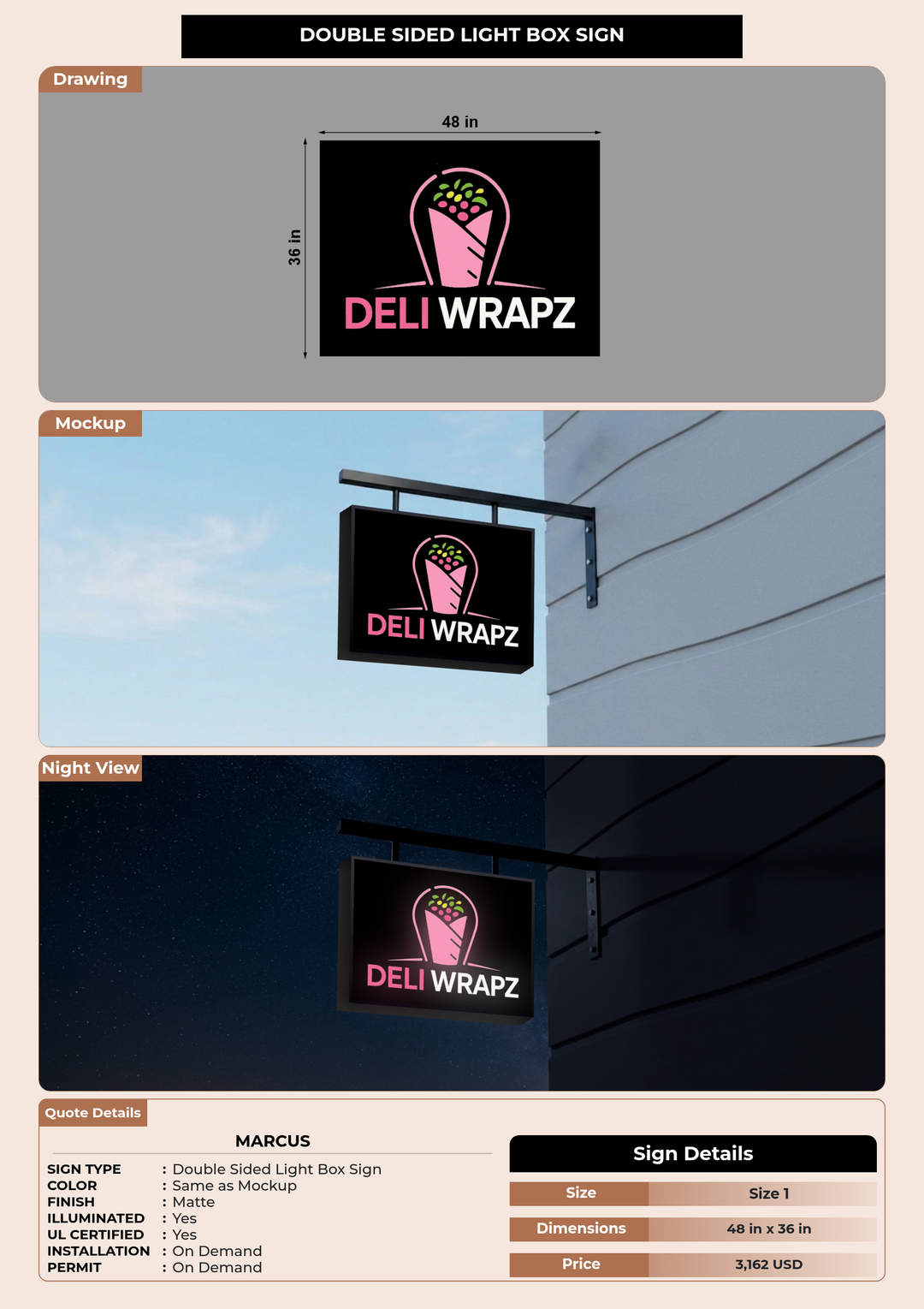 CUSTOM MOCKUP SIGN FOR marcus