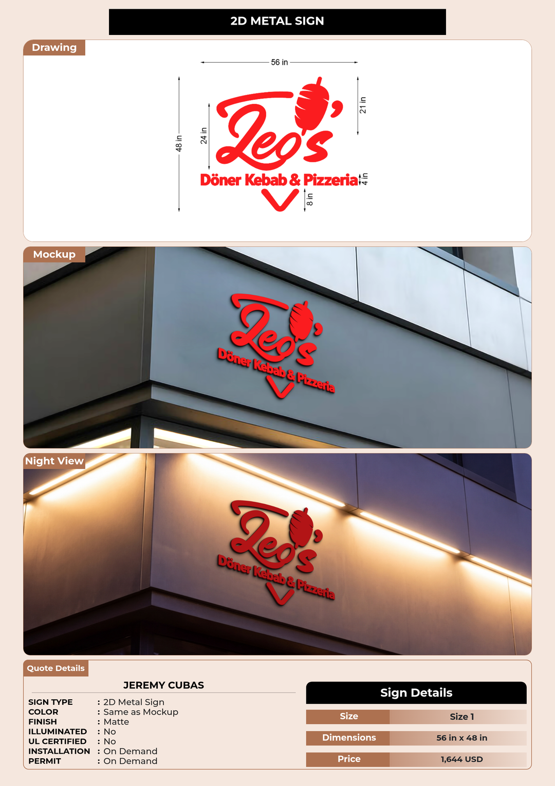 CUSTOM MOCKUP SIGN FOR Jeremy Cubas