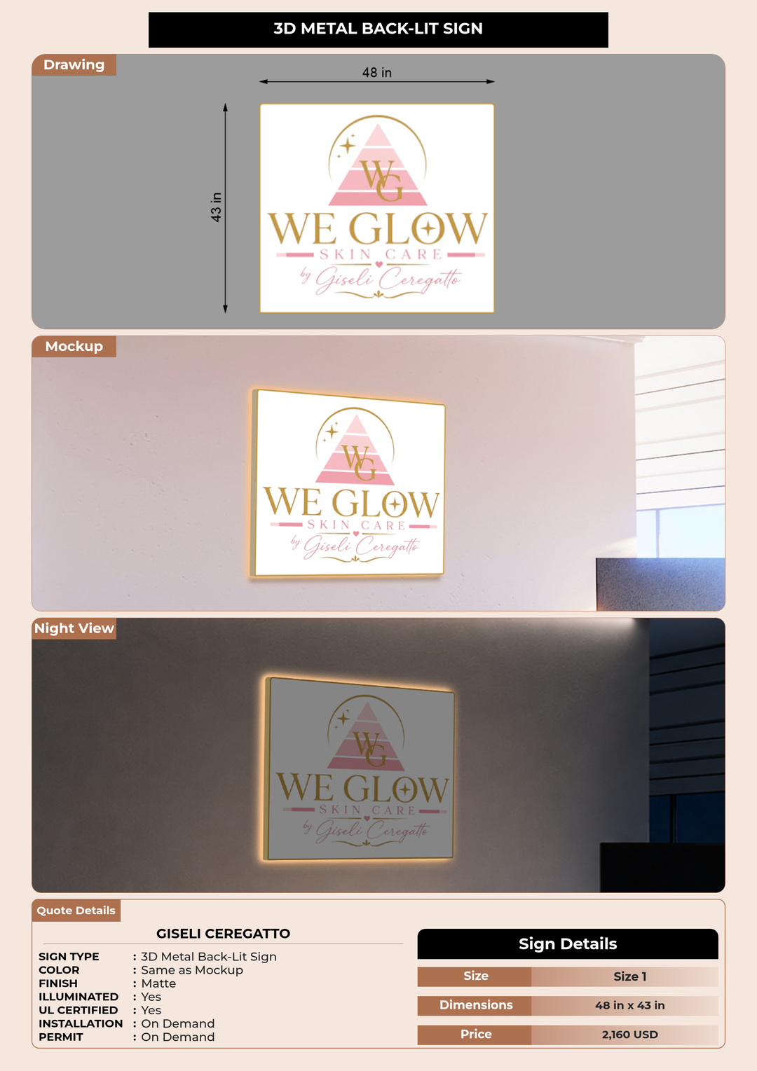 CUSTOM MOCKUP SIGN FOR Giseli Ceregatto