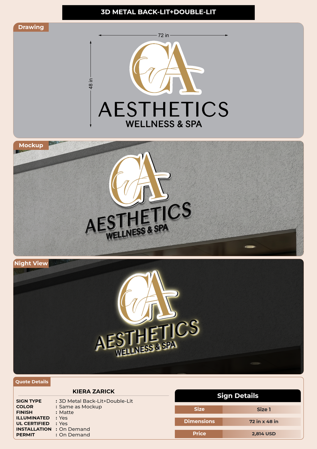 CUSTOM MOCKUP SIGN FOR Kiera Zarick