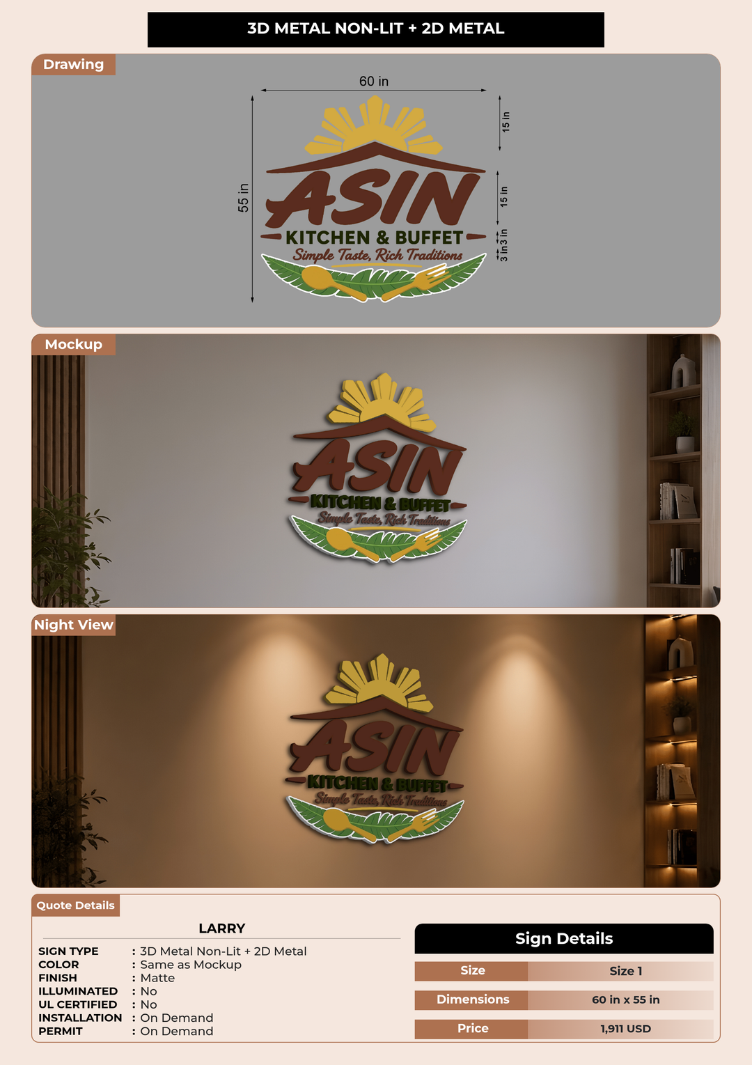 CUSTOM MOCKUP SIGN FOR Larry