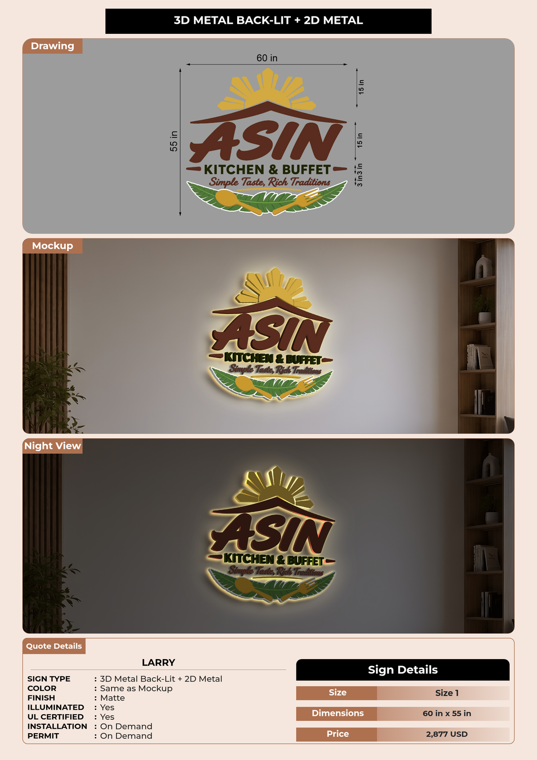 CUSTOM MOCKUP SIGN FOR Larry