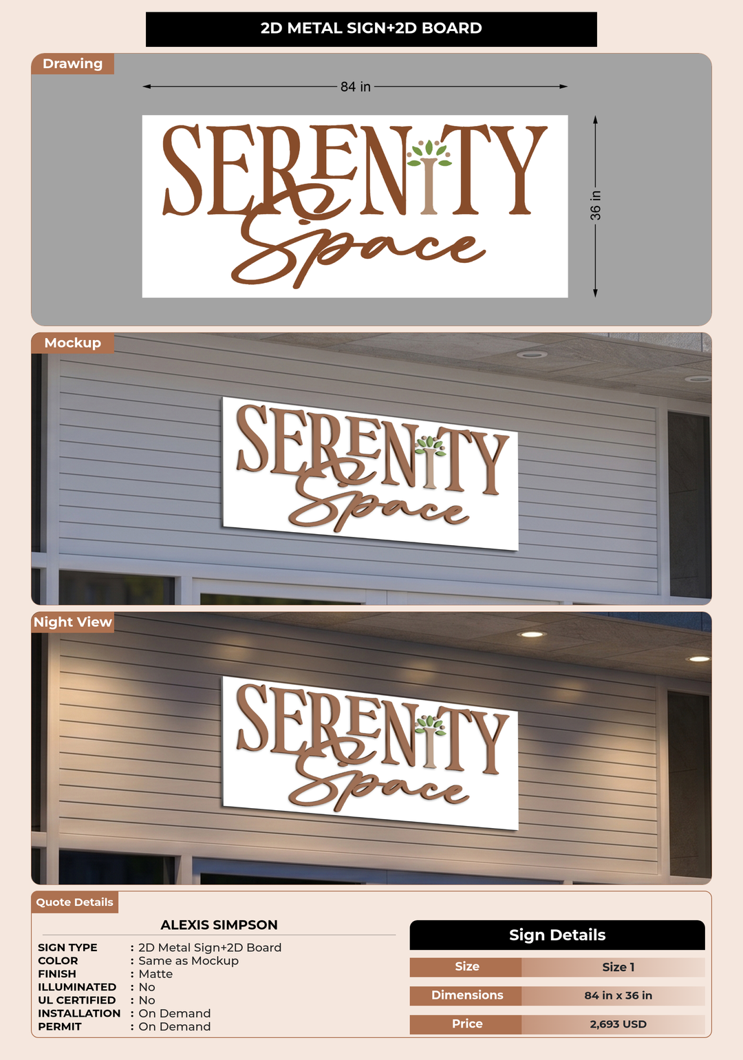 CUSTOM MOCKUP SIGN FOR Alexis Simpson