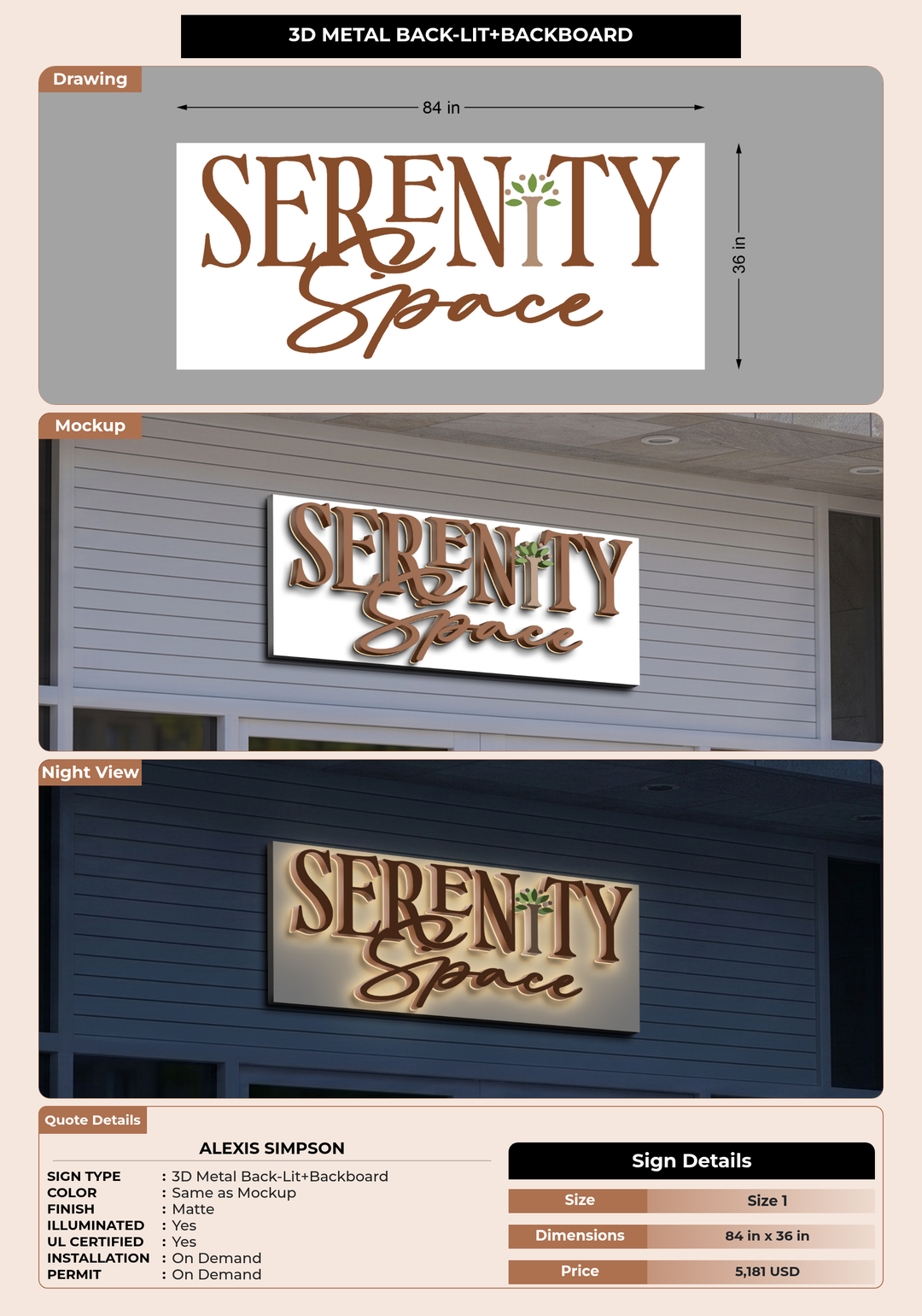 CUSTOM MOCKUP SIGN FOR Alexis Simpson