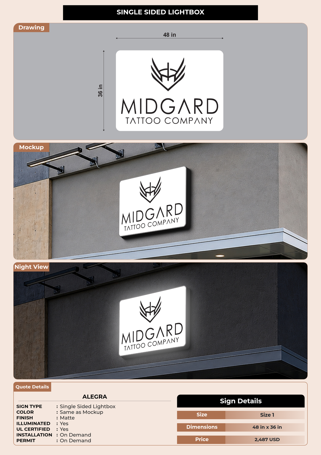CUSTOM MOCKUP SIGN FOR Alegra
