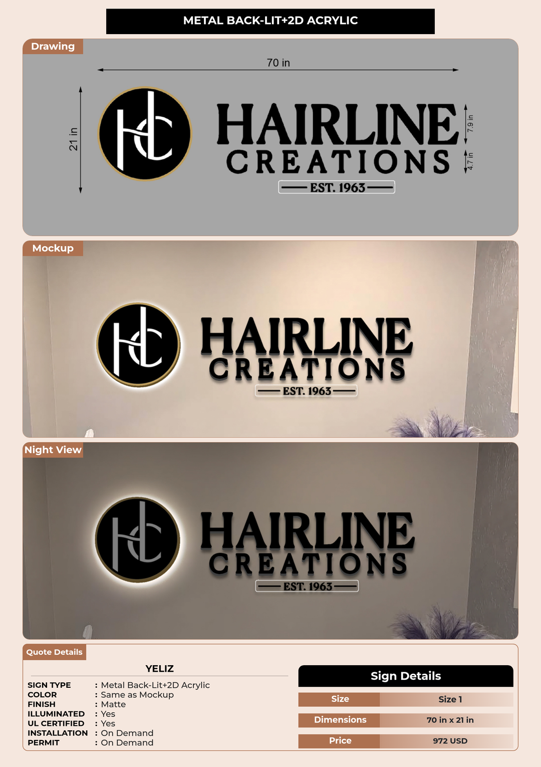 CUSTOM MOCKUP SIGN FOR Yeliz