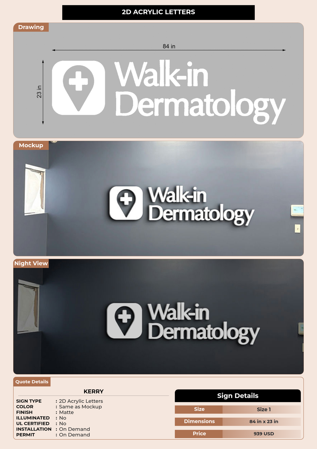 CUSTOM MOCKUP SIGN FOR Kerry