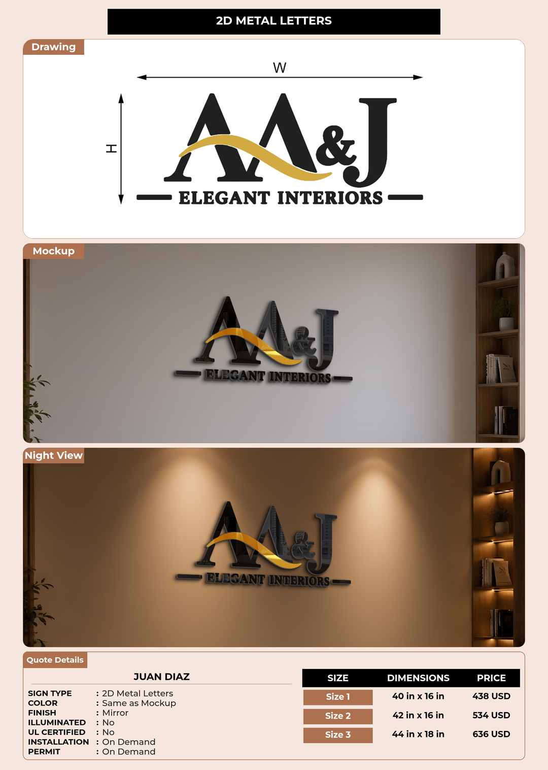 CUSTOM MOCKUP SIGN FOR Juan diaz