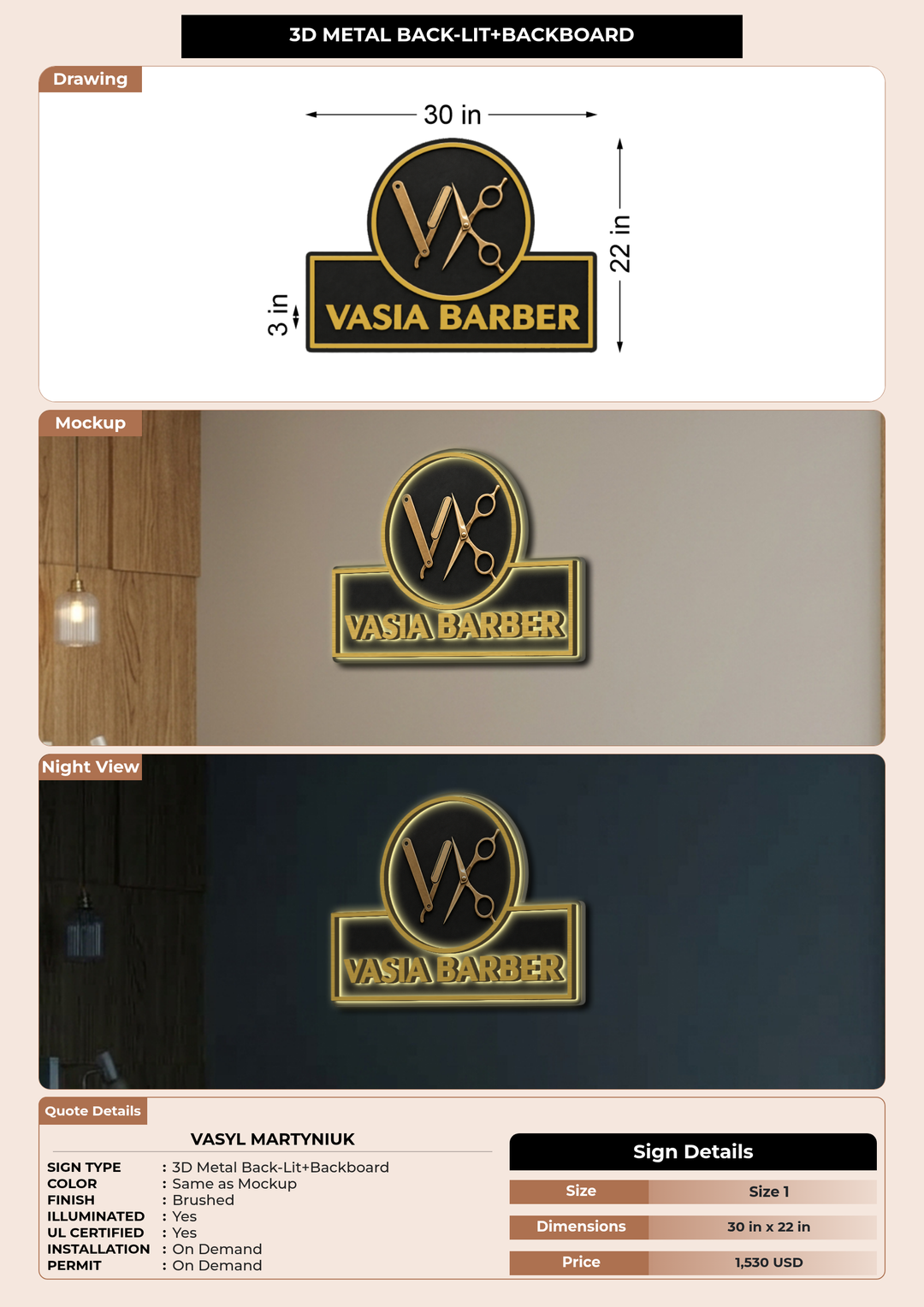 CUSTOM MOCKUP SIGN FOR Vasyl Martyniuk