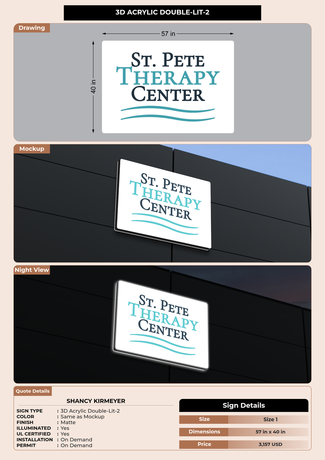 CUSTOM MOCKUP SIGN FOR Shancy Kirmeyer