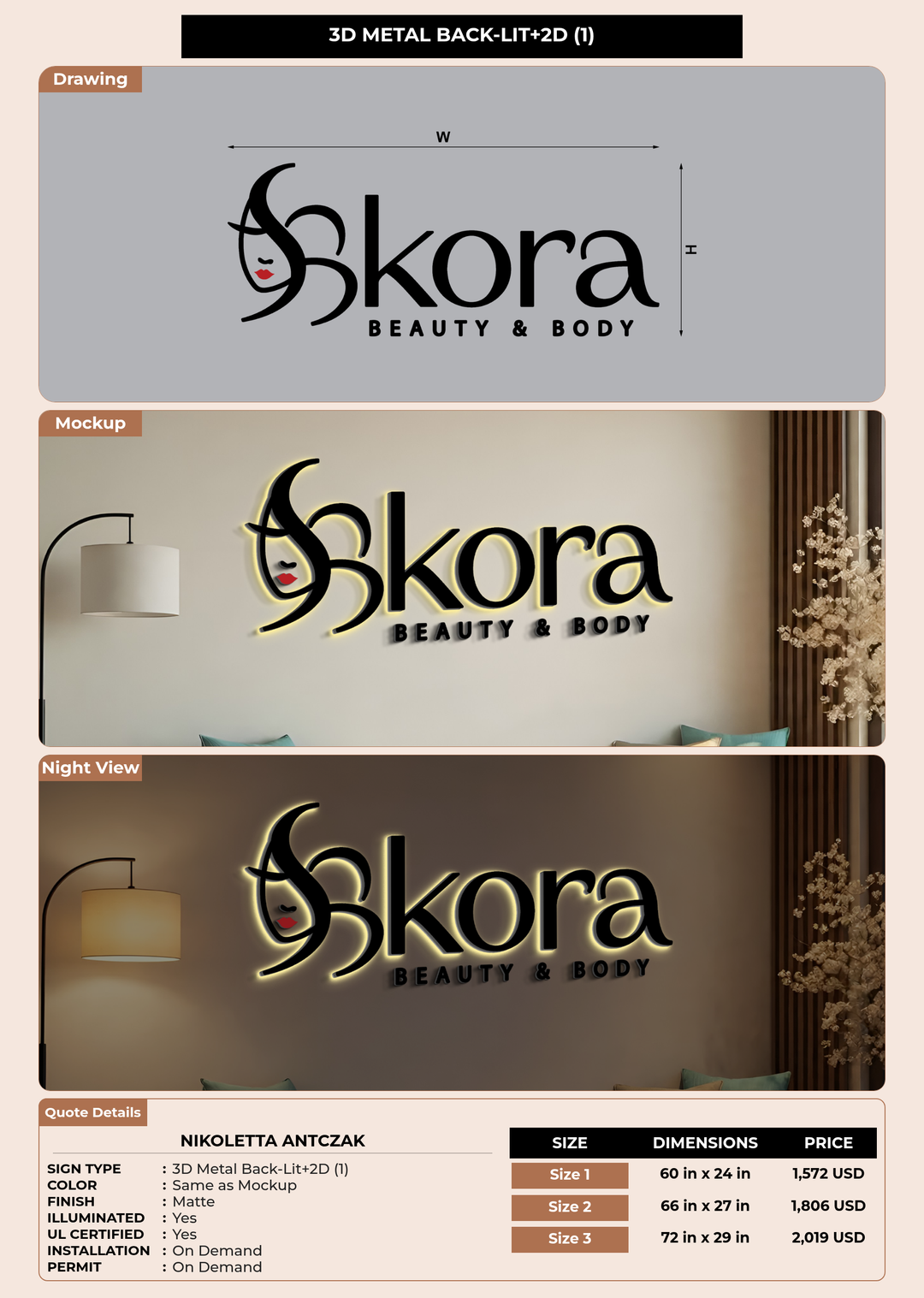 CUSTOM MOCKUP SIGN FOR Nikoletta Antczak
