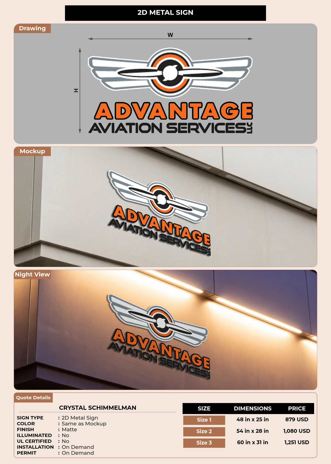 CUSTOM MOCKUP SIGN FOR Crystal Schimmelman