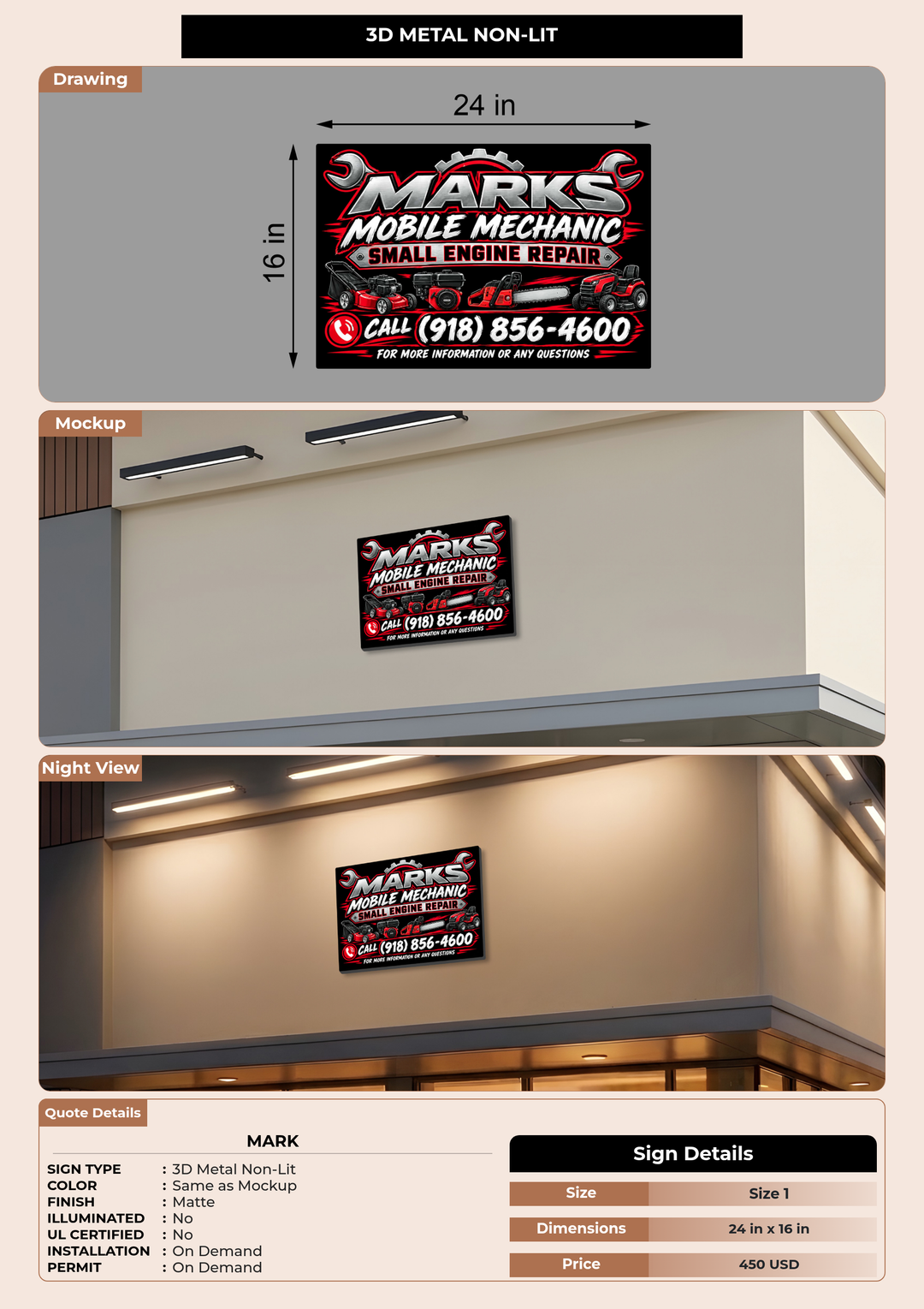 CUSTOM MOCKUP SIGN FOR Mark