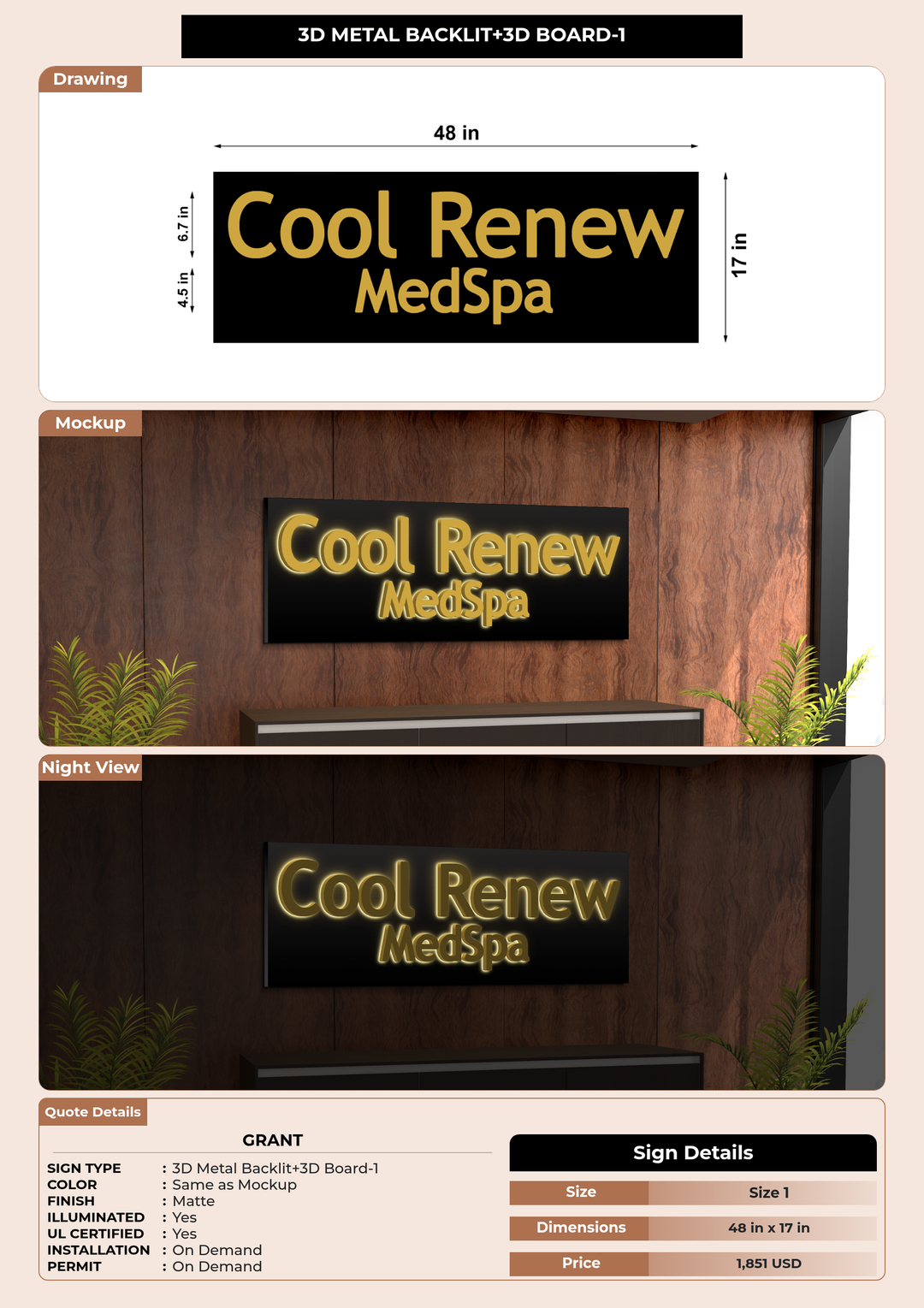 CUSTOM MOCKUP SIGN FOR Grant