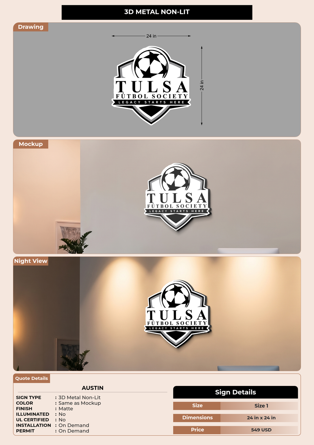 CUSTOM MOCKUP SIGN FOR Austin