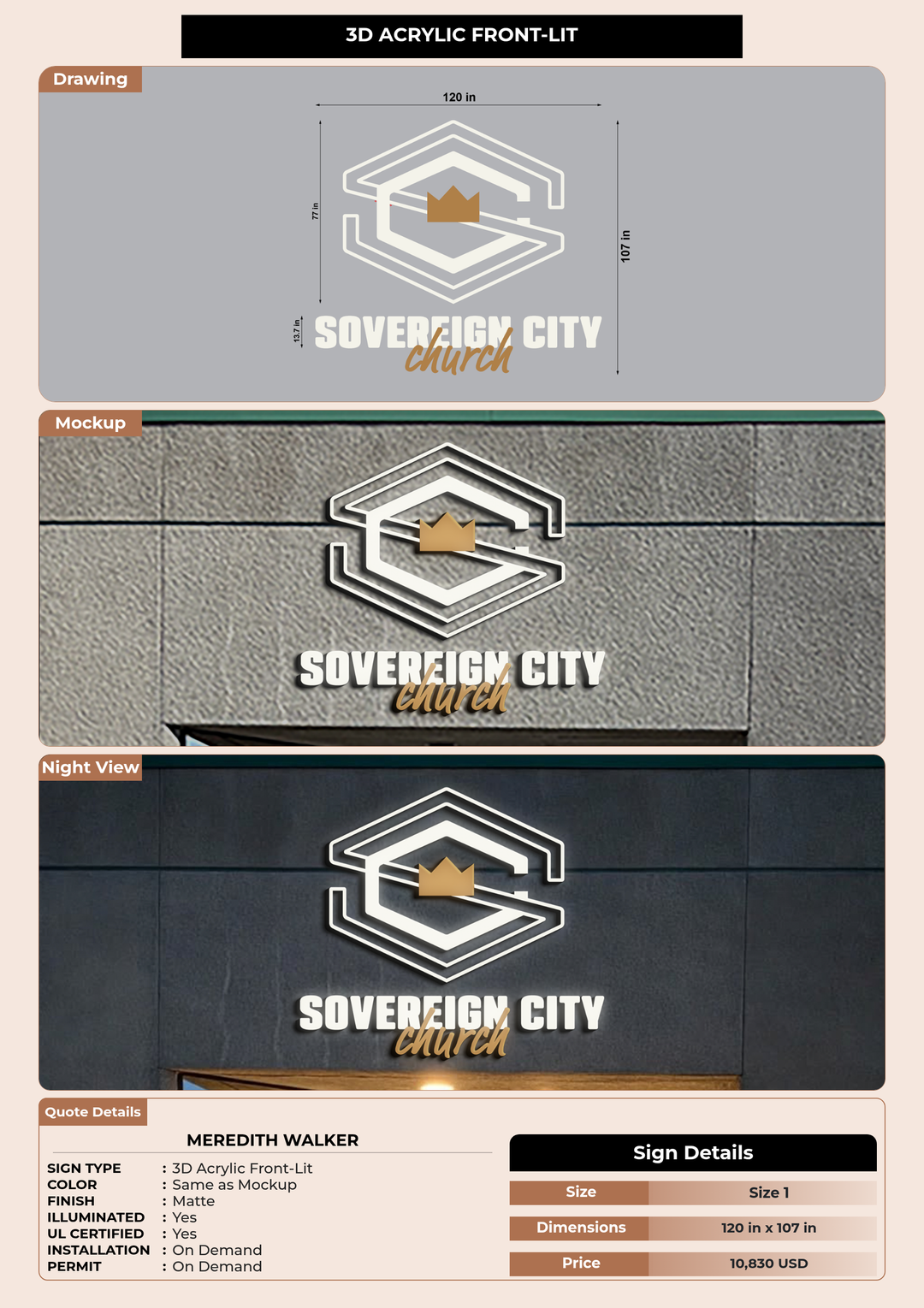 CUSTOM MOCKUP SIGN FOR Meredith Walker
