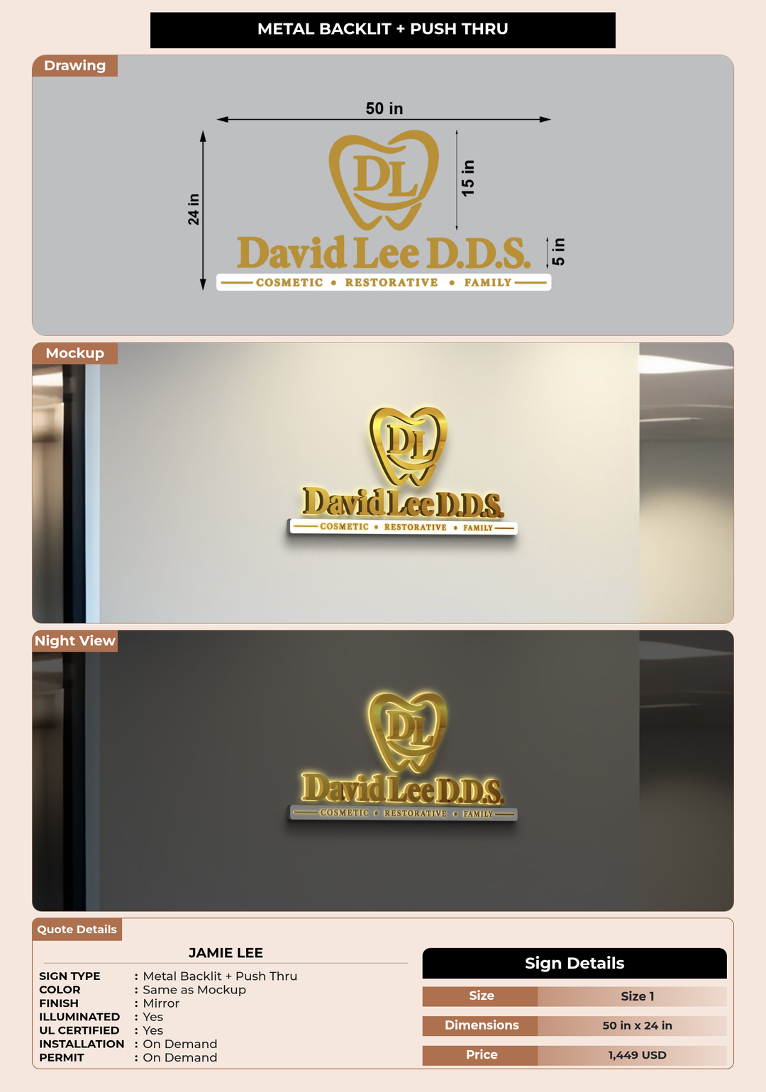 CUSTOM MOCKUP SIGN FOR Jamie Lee