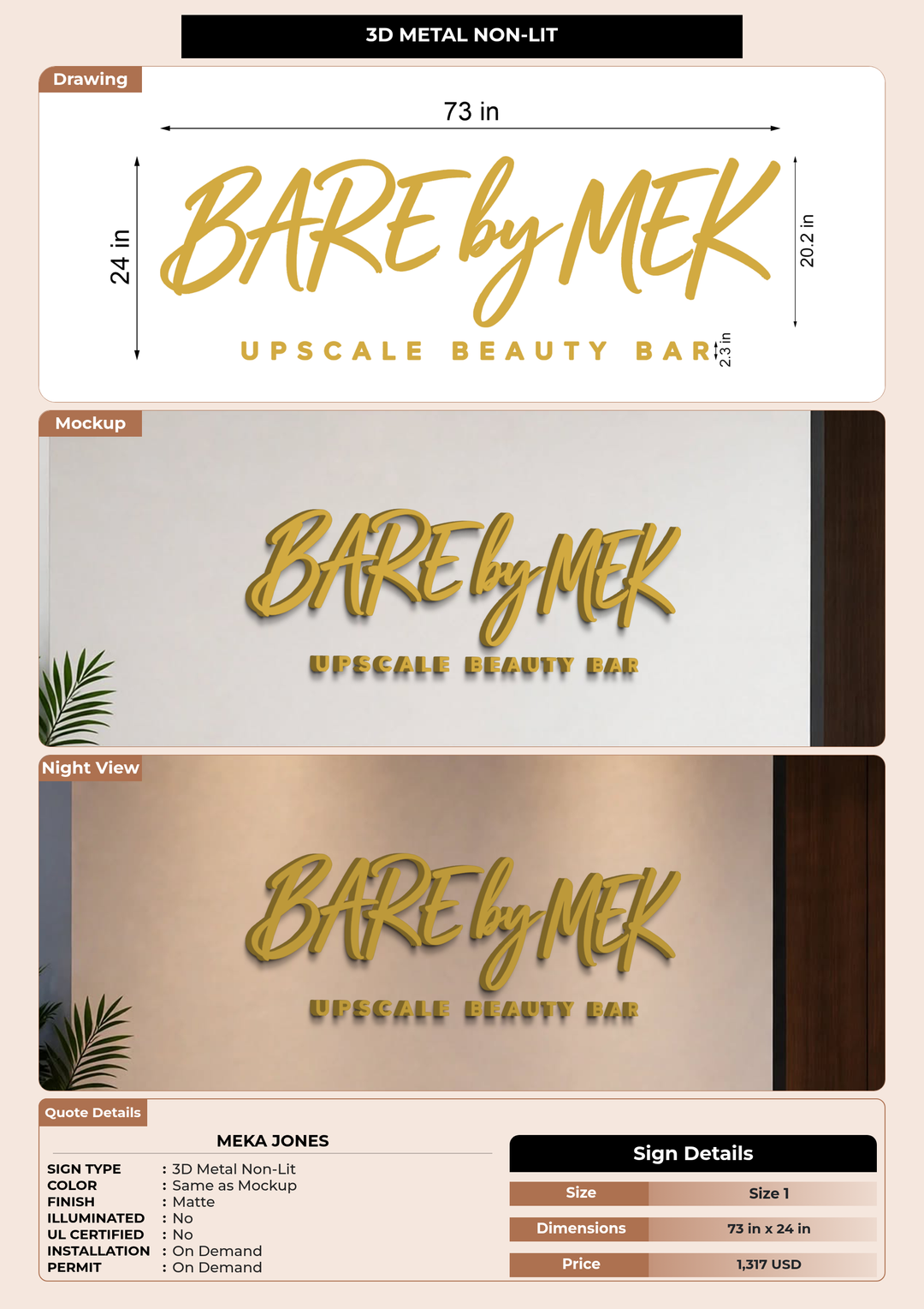 CUSTOM MOCKUP SIGN FOR Meka Jones