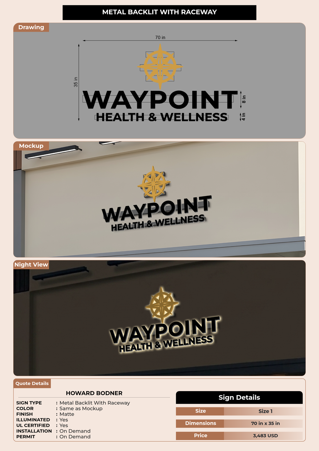 CUSTOM MOCKUP SIGN FOR Howard Bodner
