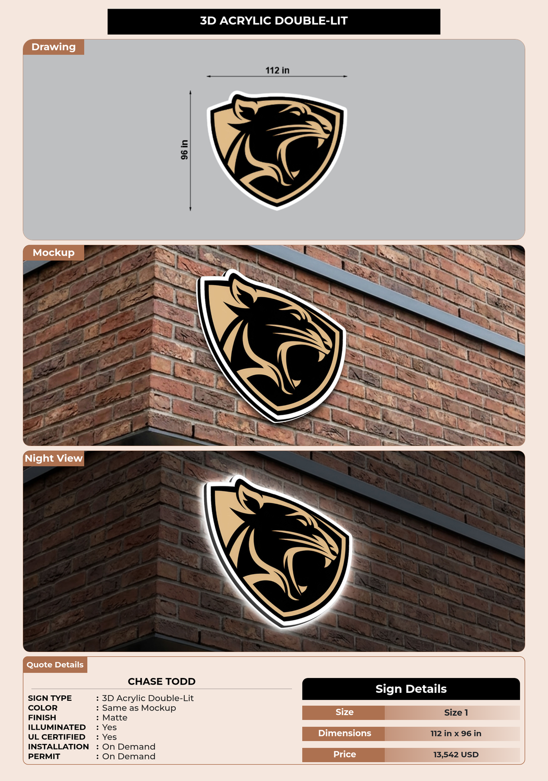 CUSTOM MOCKUP SIGN FOR Chase Todd