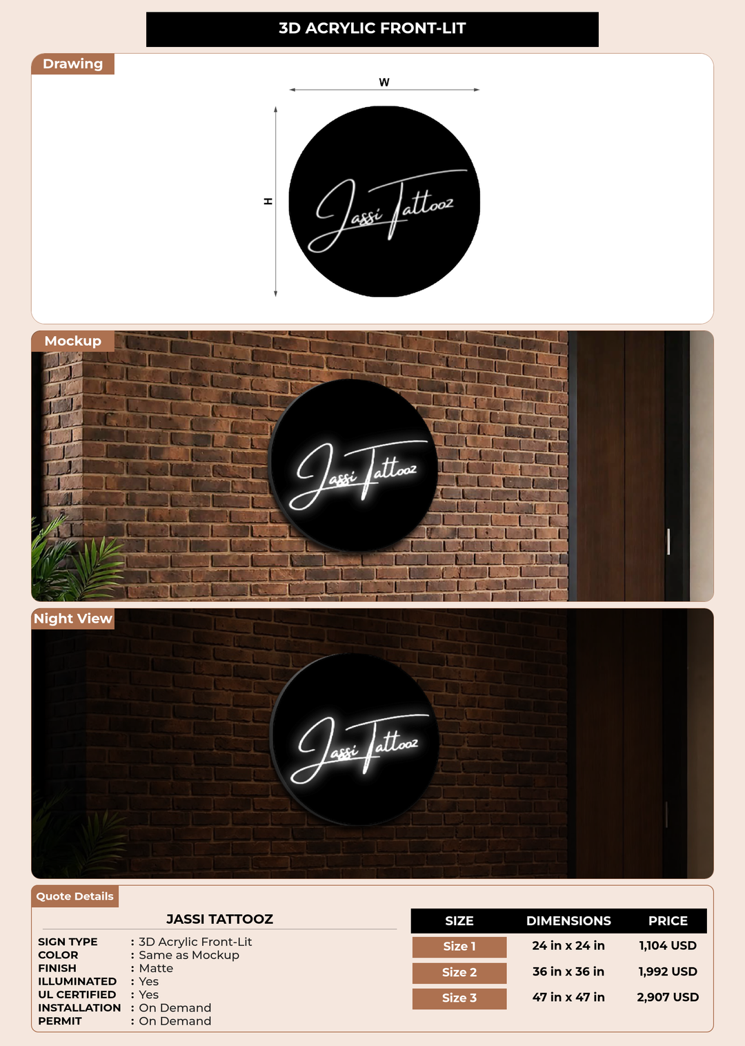 CUSTOM MOCKUP SIGN FOR JASSI TATTOOZ
