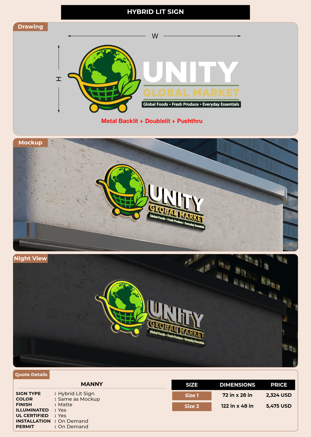 CUSTOM MOCKUP SIGN FOR Manny