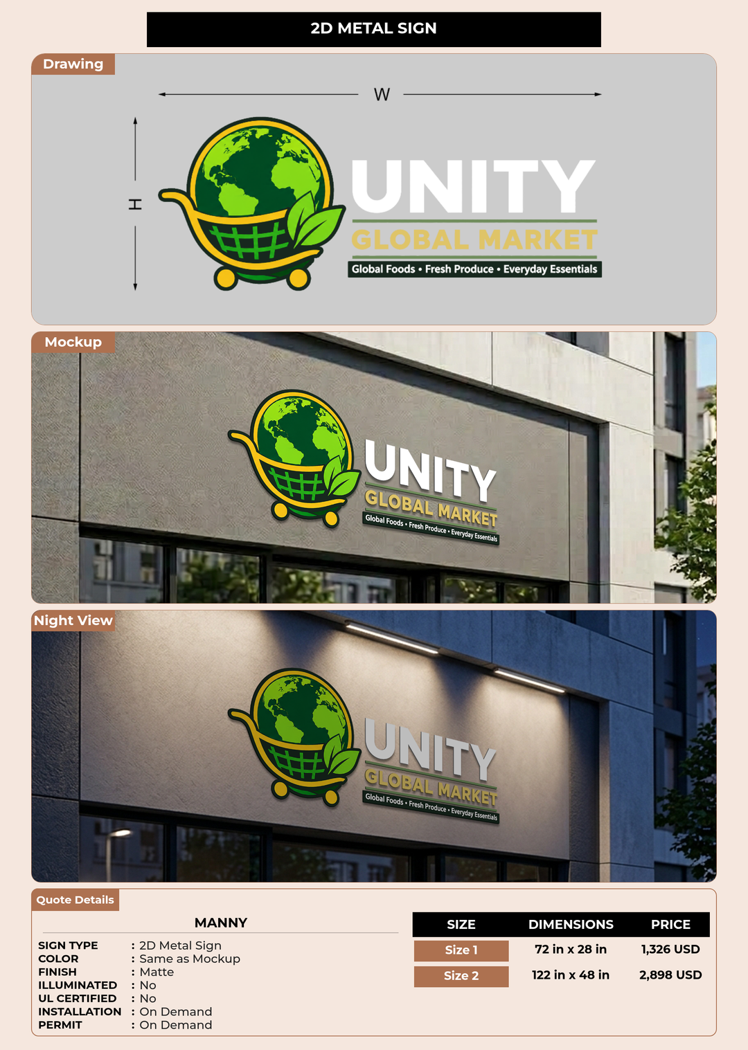 CUSTOM MOCKUP SIGN FOR Manny