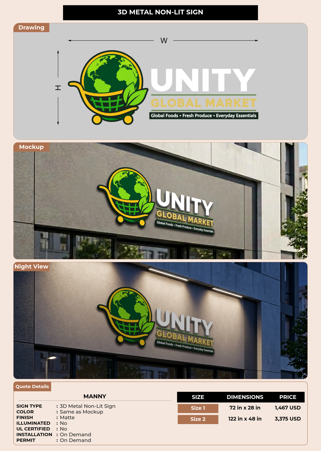 CUSTOM MOCKUP SIGN FOR Manny