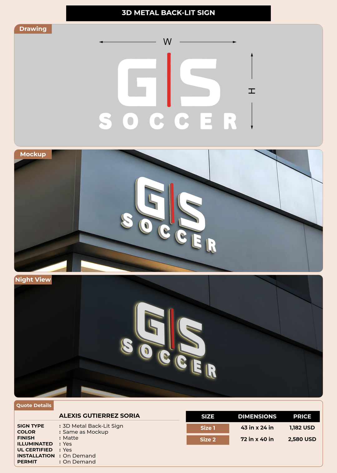 CUSTOM MOCKUP SIGN FOR Alexis Gutierrez Soria