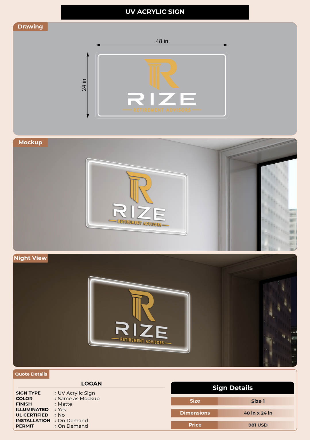 CUSTOM MOCKUP SIGN FOR LOGAN