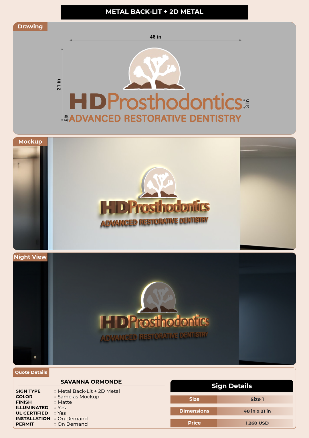 CUSTOM MOCKUP SIGN FOR Savanna ormonde
