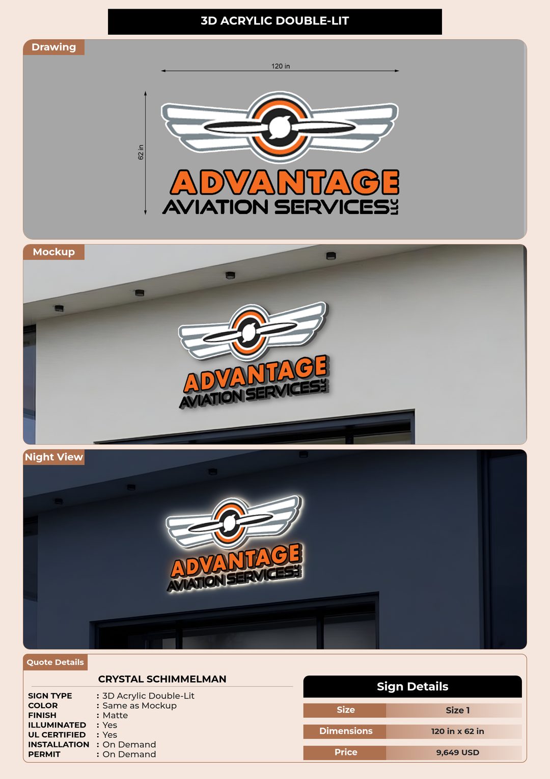 CUSTOM MOCKUP SIGN FOR Crystal Schimmelman
